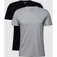 Emporio Armani T-Shirt mit V-Ausschnitt im 2er-Pack in Marine, Größe L von Emporio Armani