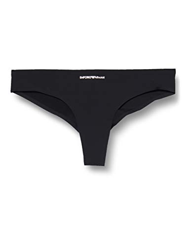 Emporio Armani Damen Bi-pack Brief Iconic Cotton Unterwäsche BI-PACK BRIEF, Black/Black, L von Emporio Armani