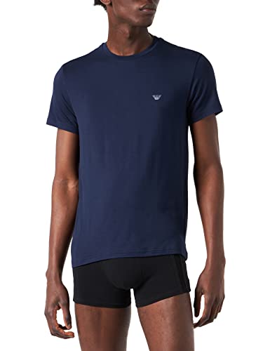 Emporio Armani Underwear Herren Stretch Deluxe Viscose T-Shirt, Blue, L von Emporio Armani