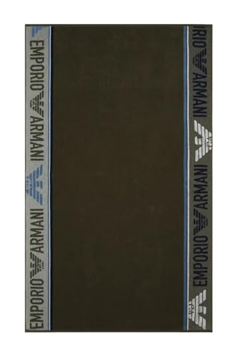 Emporio Armani Unisex Logotape Sponge Beach Towel Beachwear, Military Green, One Size von Emporio Armani