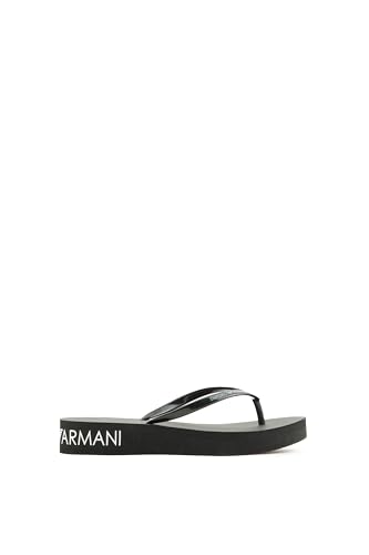 Emporio Armani Unisex Wedge Essential Flops Flip-Flop, Black, 40 von Emporio Armani