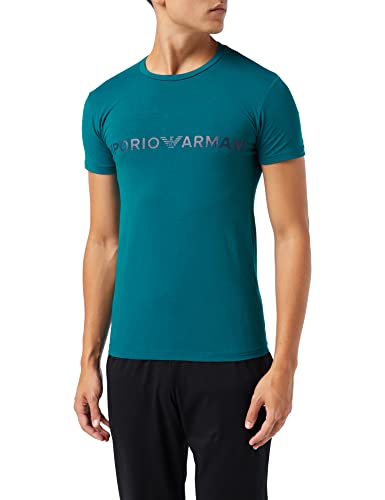 Emporio Armani Unterwäsche T-Shirt Megalogo, T-Shirt, Uomo, Blu (Topas), L von Emporio Armani