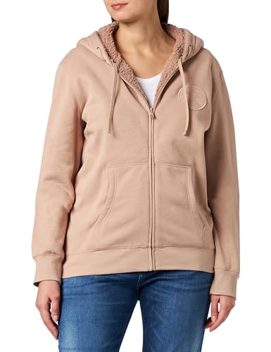 Emporio Armani Women's Full Zip Hooded Jacket Fuzzy Fleece, Hazel Brown, X-Large von Emporio Armani