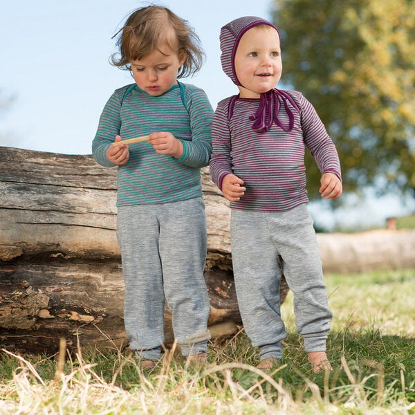 Engel natur Baby Hose lang mit Nabelbund Bio-Schurwolle/Seide von Engel natur