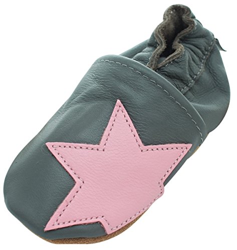 ENGEL + PIRATEN Krabbelschuhe Baby Leder Mädchen Jungen Babyschuhe Hausschuhe Kleinkind Weiche Lederschuhe Babyhausschuhe Lauflernschuhe Lederpuschen 18 19 20 21 22 23 24 25 26 EU von ENGEL + PIRATEN