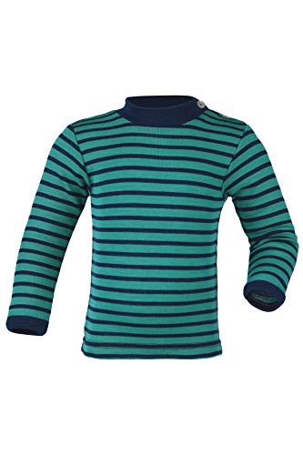 Engel Baby Pulli, Wolle Seide, Natur, Gr. 62/68-110/116, 2 Farben (98/104, Eisvogel/Marine) von Engel