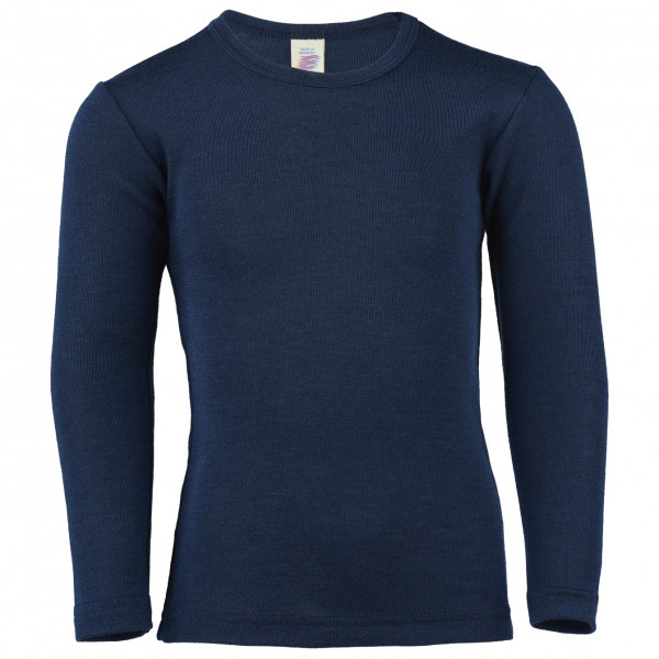 Engel - Kinder Unterhemd L/S - Merinounterwäsche Gr 92 blau von Engel