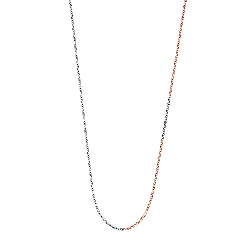 Engelsrufer Damen Erbskette Halskette aus Sterling Silber rhodiniert und rosévergoldet in roségold und silber - Karabinerverschluss - Länge: 60 cm von Engelsrufer