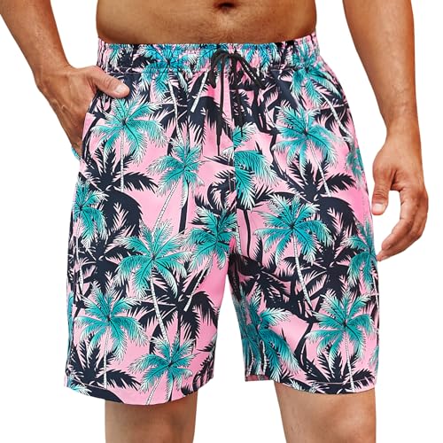 Enlision Badehose für Herren Kurze Freizeit Badehose Herren Schnelltrocknend Badeshorts für Herren Hawaii mit Taschen Freizeit Strandhose Schwimmhose 3XL von Enlision