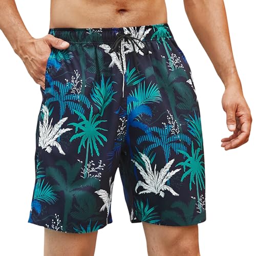 Enlision Badehose für Herren Kurze Freizeit Badehose Herren Schnelltrocknend Badeshorts für Herren Hawaiishort mit Taschen Freizeit Strandhose Schwimmhose XL von Enlision