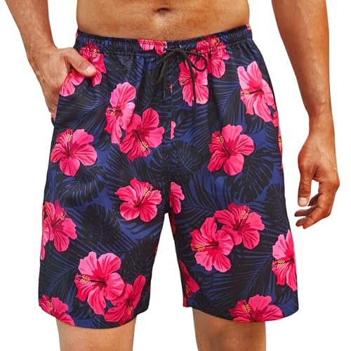 Enlision Badehosen für Herren Badeshorts Blumen Schnelltrocknend Schwimmhose Hawaii Badehose Boardshorts Urlaub Freizeit Surfen kurz Hosen Männer L von Enlision