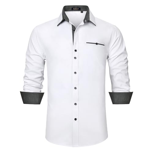 Enlision Herren Hemd Langarm Weiß Hemden Freizeithemd Regular Fit Freizeit Hemd Business Herrenhemden L Enlision Herren Hemd Langarm Weiß Hemden Freizeithemd Regular Fit Freizeit Hemd Business Herrenhemden L von Enlision
