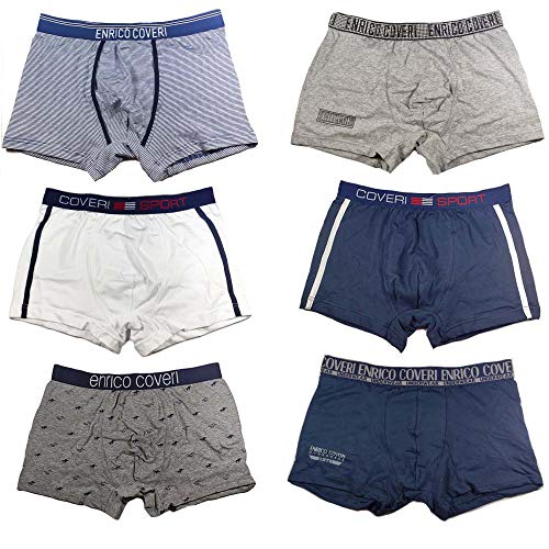 Enrico Coveri (6 Stück) Boxershorts aus Baumwolle Muster nach Verfügbarkeit (Abbildung beispielhaft) Assorted by LadyC, Mehrfarbig L von Enrico Coveri