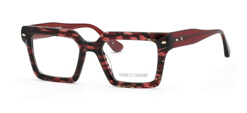 Enrico Coveri ECV132 Damenbrille, quadratischer Rahmen, rot von Enrico Coveri