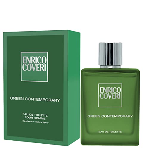 Enrico Coveri Green Contemporary Parfüm für Herren, 100 ml, Eau De Toilette für Herren, Düfte mit Hauch von Lavendel und Minze für eine Spur von warmen und cremigen Akzenten von Enrico Coveri