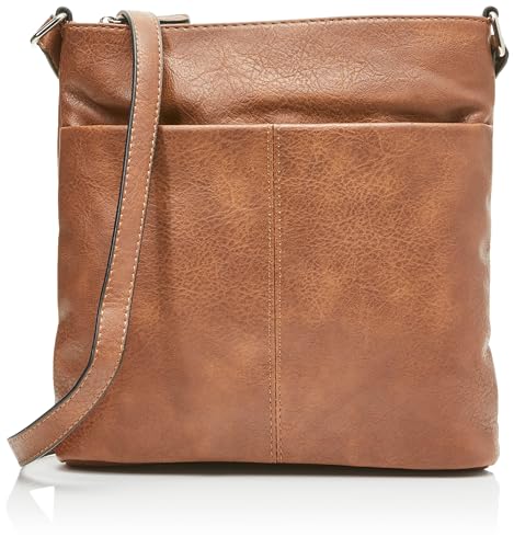 Envy Damen Julie Plain Tan Umhängetasche, Hellbraun von Envy