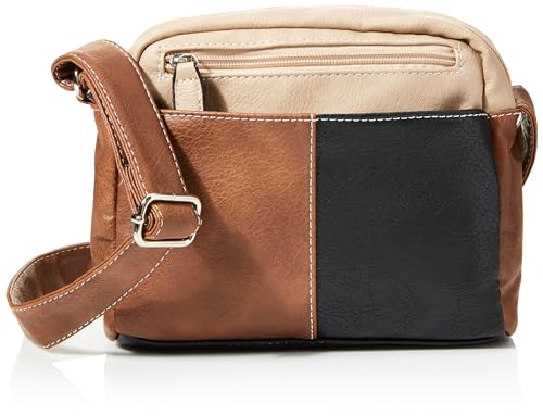 Envy Damen Suzie Tan Black Schultertasche, Hellbraun von Envy