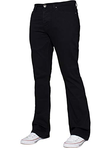 Enzo Herren Bootcut Jeans, Schwarz , Bundweite: 91 cm, beinlänge: 76 cm (36 W / 30 L) von Enzo