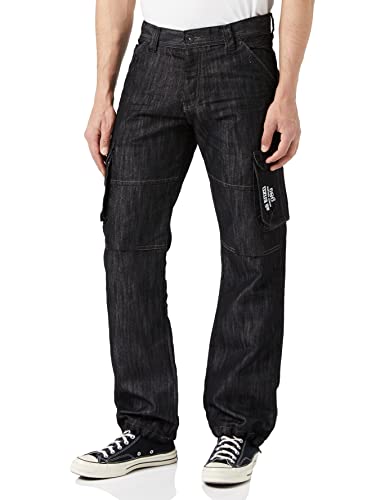 Enzo Herren Ez08 Loose Fit Jeans, Schwarz (Black Wash Black Wash), 40W / 30L von Enzo