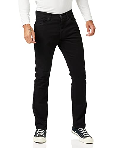 Enzo Herren Ez359 Straight Jeans, Schwarz (Black Black), W46/L30 (Herstellergröße: 46S) von Enzo