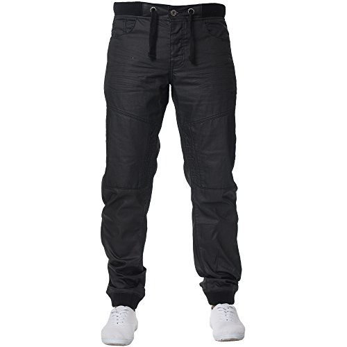 Enzo Herren Ez377 Tapered Fit Jeans, Schwarz (Black Black), W34/L32 (Herstellergröße: 34R) von Enzo