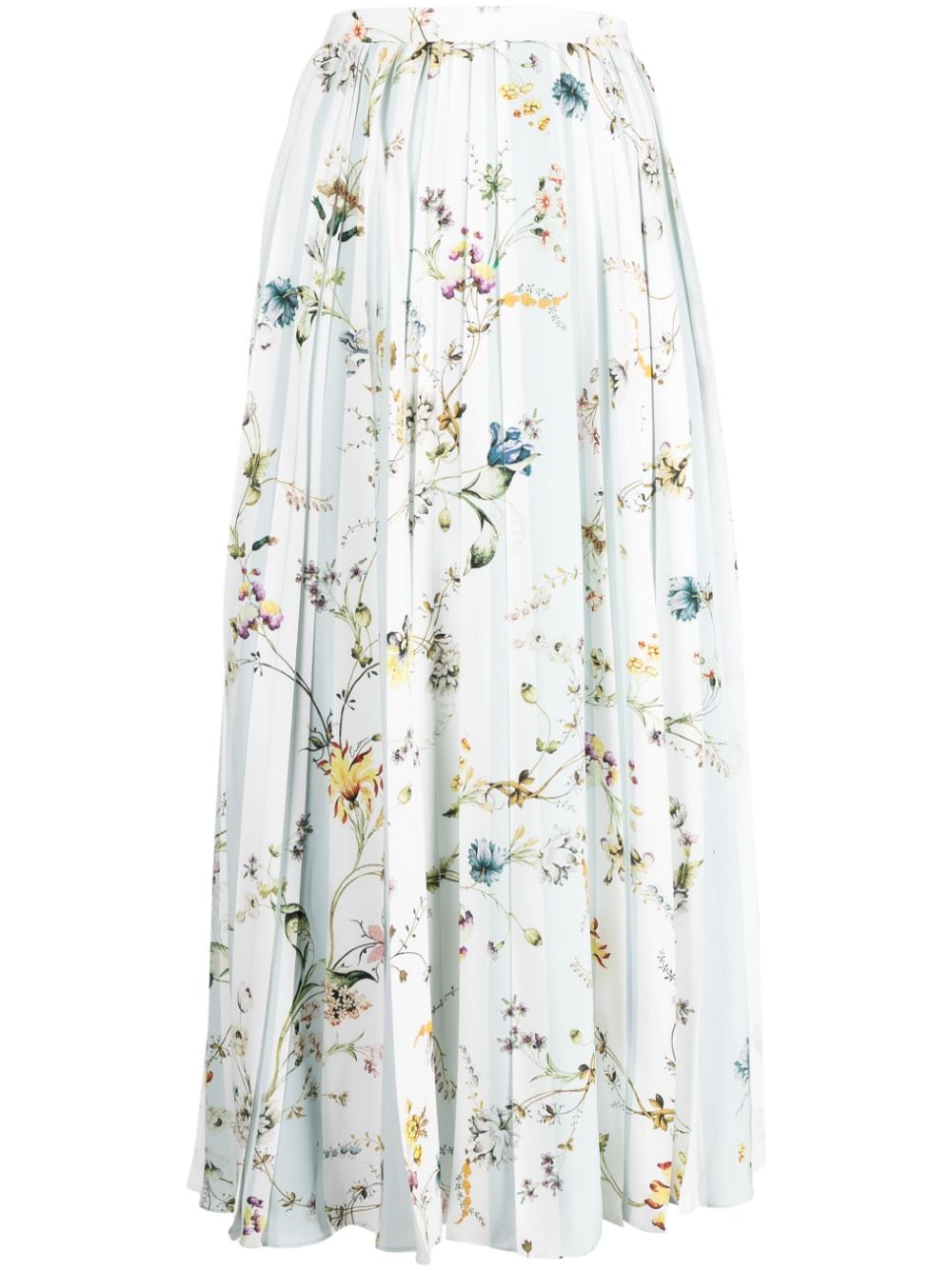 ERDEM Ausgestellter Rock mit Blumen-Print - Blau von ERDEM