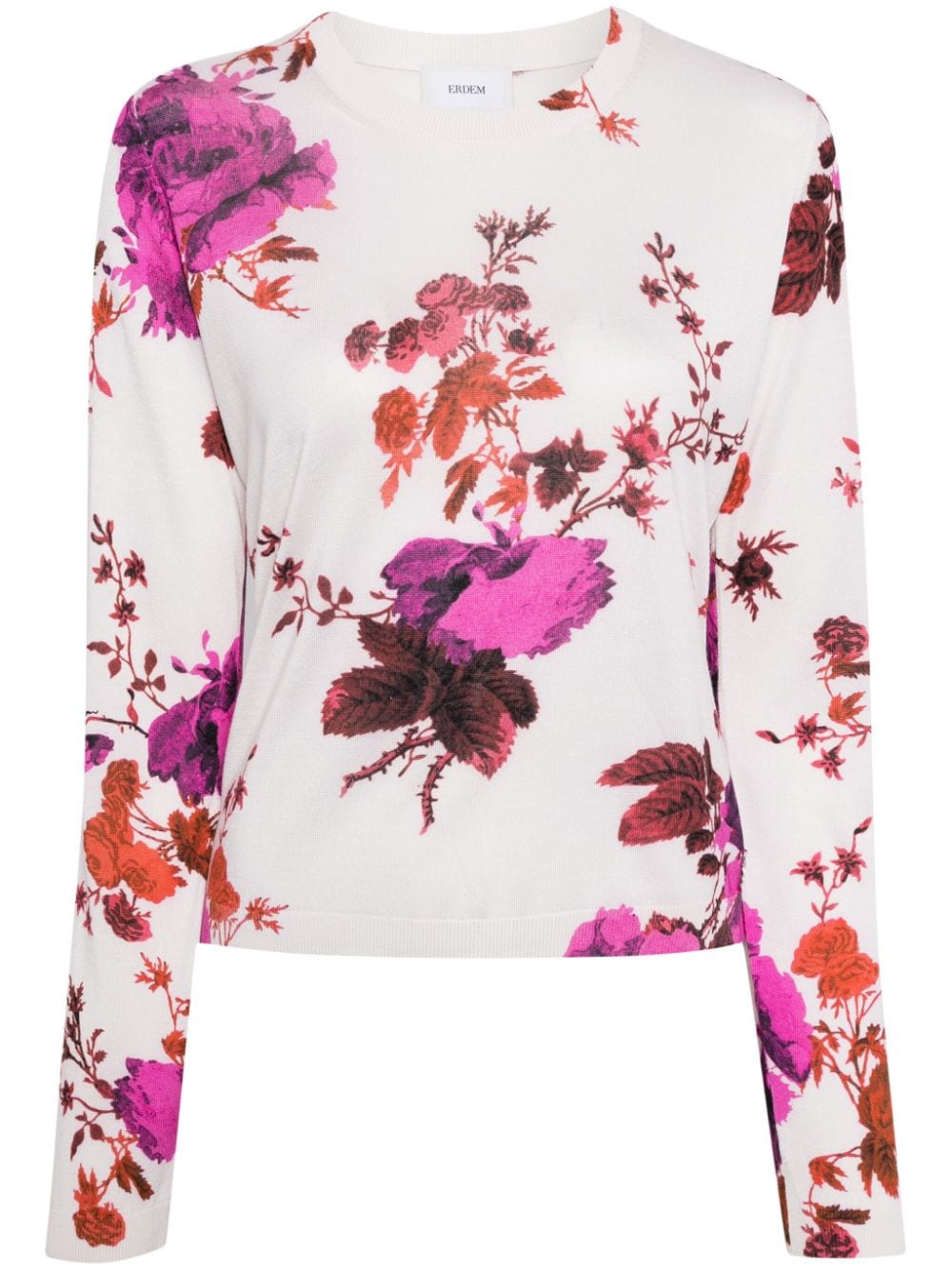 ERDEM Pullover mit Blumen-Print - Weiß von ERDEM