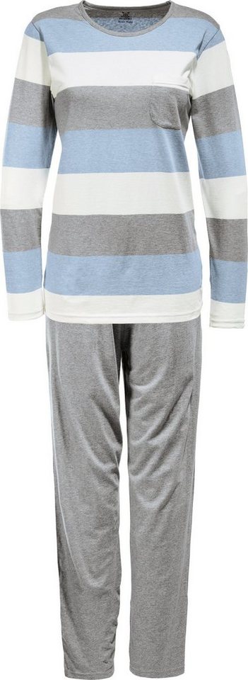 Erwin Müller Pyjama Damen-Schlafanzug Single-Jersey Streifen von Erwin Müller