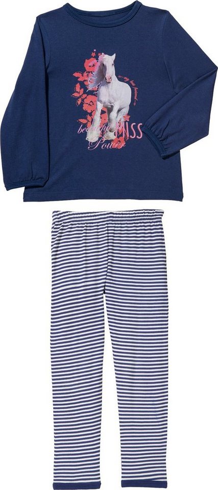 Erwin Müller Pyjama Kinder-Schlafanzug (2 tlg) Single-Jersey Streifen: Hose, gestric von Erwin Müller
