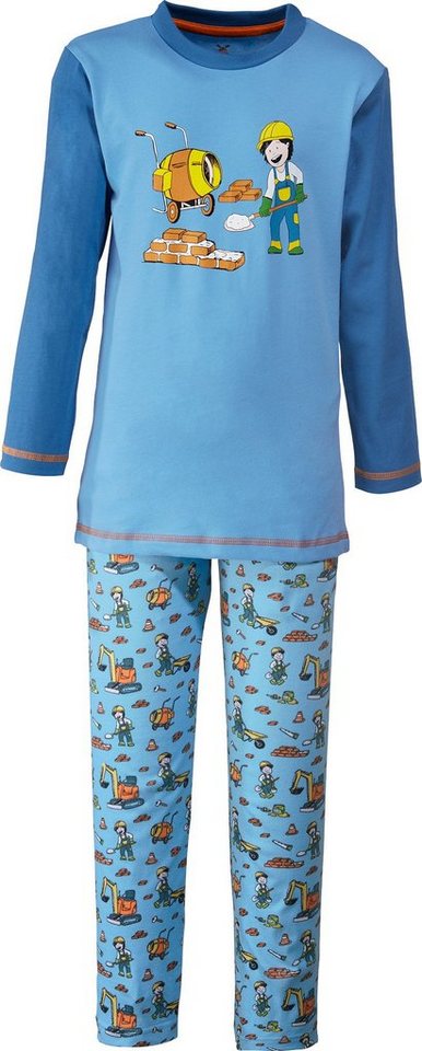 Erwin Müller Pyjama Kinder-Schlafanzug Single-Jersey gemustert von Erwin Müller