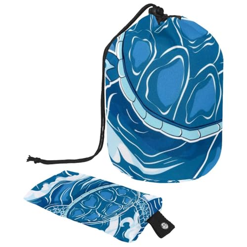 Eslifey Reise-Kosmetiktasche, Make-up-Tasche, multifunktional, Kulturbeutel, runder Organizer, Aufbewahrungstasche, blaues Meeresschildkröten-Wellenmuster, mehrfarbig, 9.9x6.9in/25.2x17.6cm Eslifey Reise-Kosmetiktasche, Make-up-Tasche, multifunktional, Kulturbeutel, runder Organizer, Aufbewahrungstasche, blaues Meeresschildkröten-Wellenmuster, mehrfarbig, 9.9x6.9in/25.2x17.6cm von Eslifey