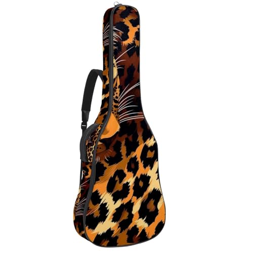 Eslifey Tasche für Akustikgitarre, Wildtier-Leopardenmuster, verstellbarer Schultergurt, Gitarrenkoffer, Gigbag 101,6 cm, 104,4 cm, 106,7, mehrfarbig, 42.9x16.9x4.7 in, Taschen-Organizer Eslifey Tasche für Akustikgitarre, Wildtier-Leopardenmuster, verstellbarer Schultergurt, Gitarrenkoffer, Gigbag 101,6 cm, 104,4 cm, 106,7, mehrfarbig, 42.9x16.9x4.7 in, Taschen-Organizer von Eslifey