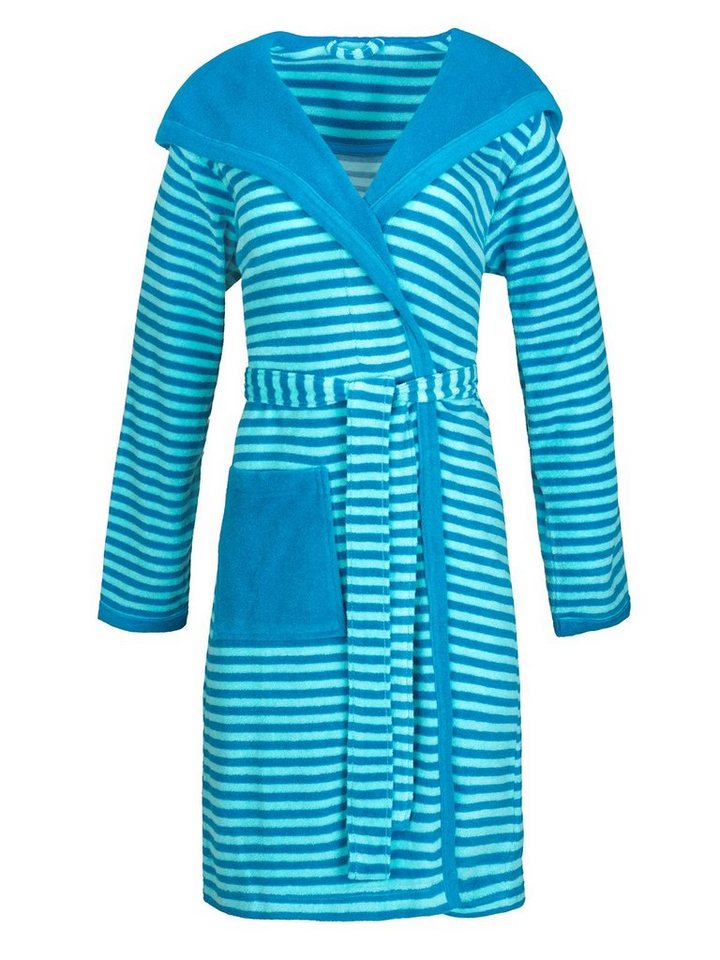 Esprit Damenbademantel Damen Bademantel mit Kapuze STRIPED HOODY, Baumwolle, hohe Markenqualität von Esprit