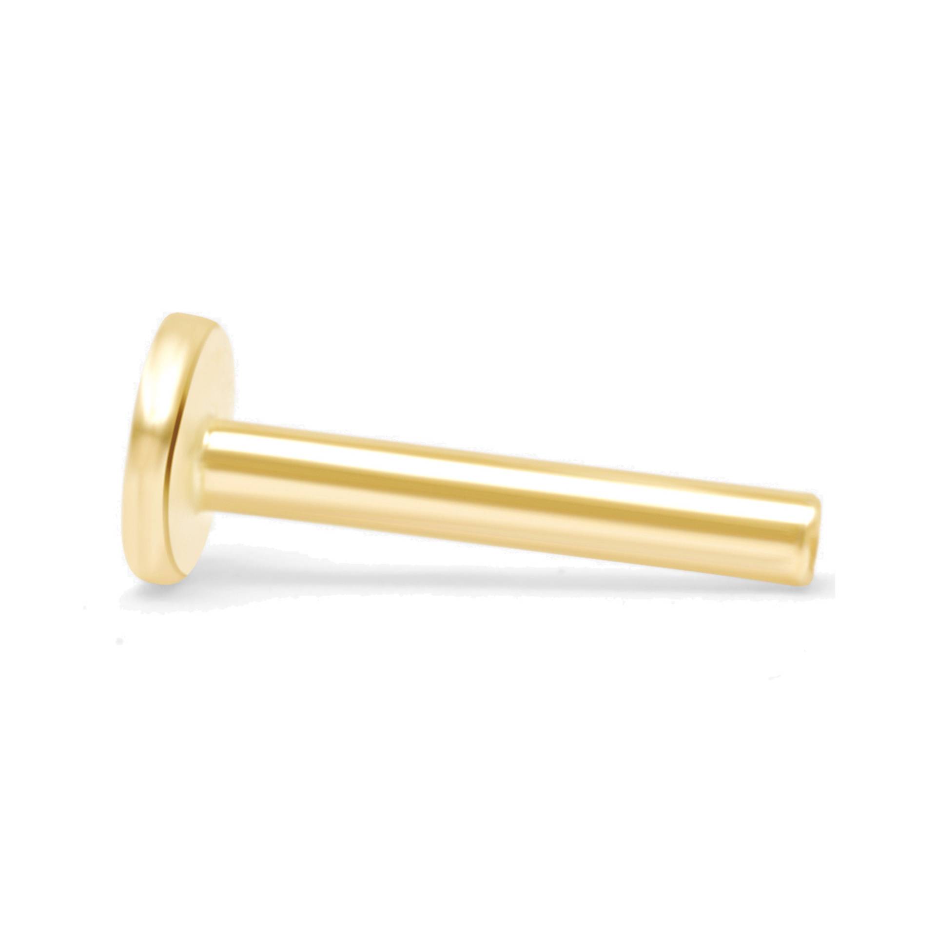 Innengefädelte Flache Rückseite | 5mm, 6.5mm, 8mm Oder 10mm Labret Post | Einzeln - 14K Massivgold Nur Kompatibel Estella Collection Ohrringe von EstellaCollection