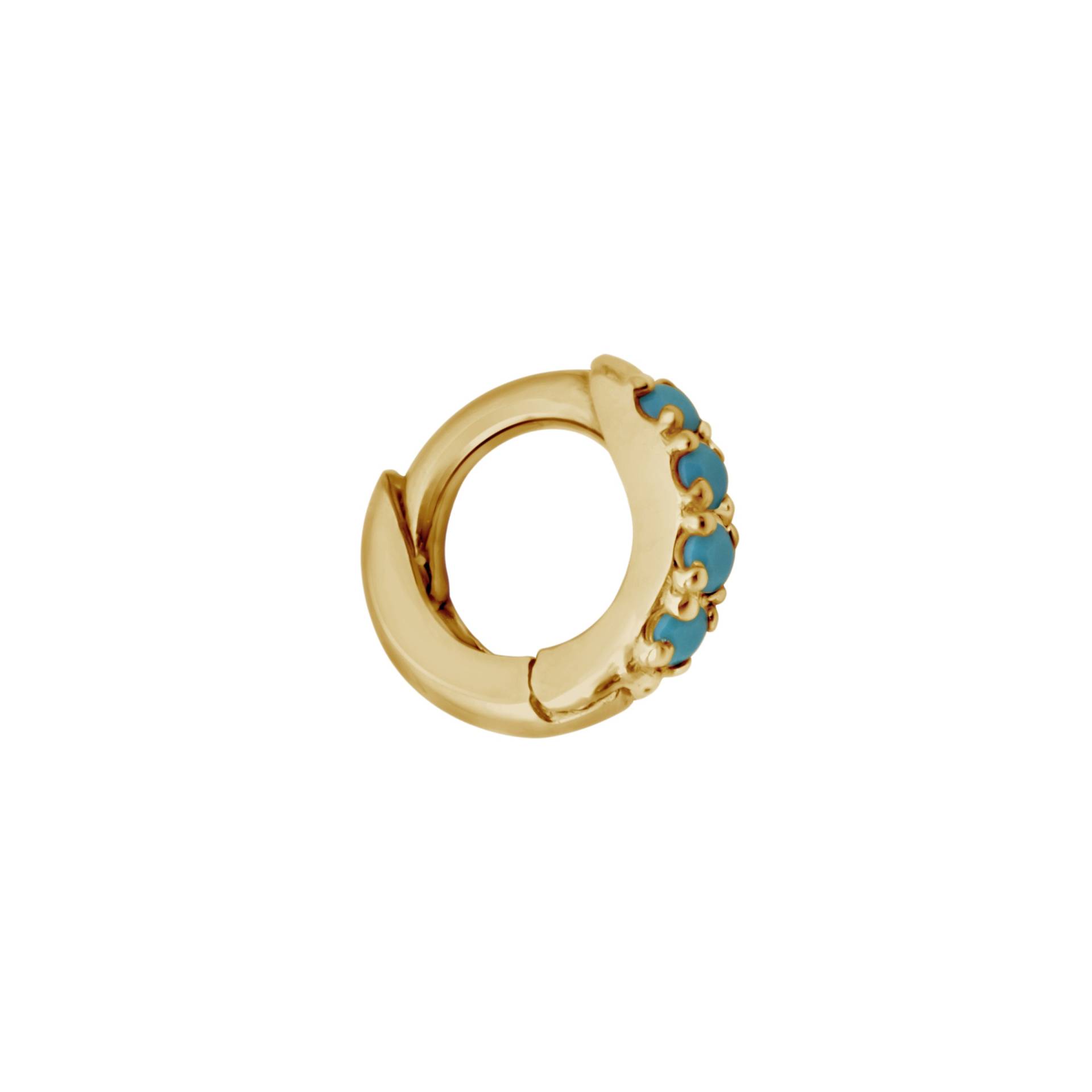 Türkis Edelstein Creolen, 14K Gold Ohrringe, Huggie Hoop Schmuck, Tragus Daith Helix Tropfen Geschenkideen von EstellaCollection