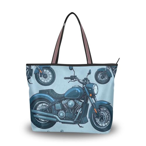 Cartoon Handsome Black Motorcycle silk fabric zippered school tote bag summer chick handbags for women under Cartoon Handsome Black Motorcycle silk fabric zippered school tote bag summer chick handbags for women under von EtherSpher