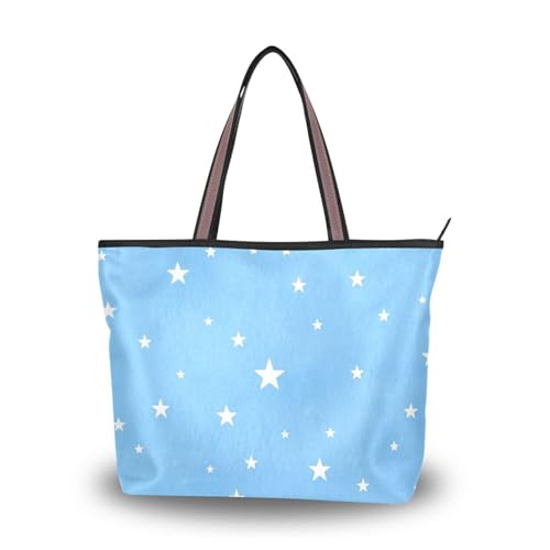 Childish Star Blue silk fabric zippered handbags crossbody trendy tote handbags for women Childish Star Blue silk fabric zippered handbags crossbody trendy tote handbags for women von EtherSpher