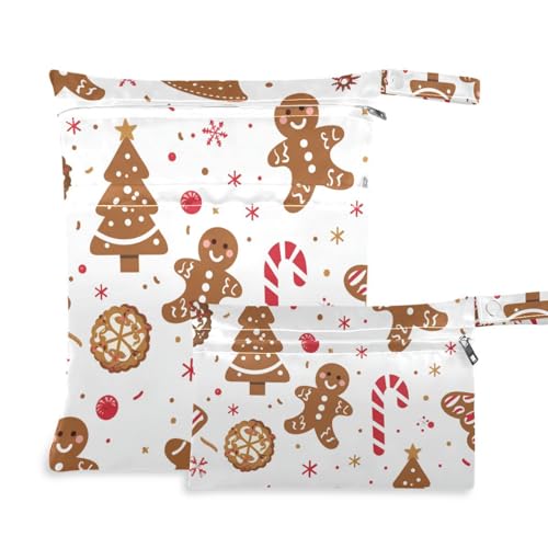 EtherSpher Orange Christmas Lebkuchenmann, wiederverwendbar, 2 Stück, Reiseutensilien zum Fliegen, mit Griffen, für Fitnessstudio, Kindertagesstätte EtherSpher Orange Christmas Lebkuchenmann, wiederverwendbar, 2 Stück, Reiseutensilien zum Fliegen, mit Griffen, für Fitnessstudio, Kindertagesstätte von EtherSpher