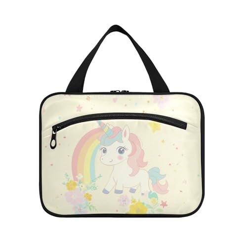 EtherSpher Pastell Rainbow Dreamy Einhörner zum Aufhängen Toilettenartikel für Herren mit Haken, multifunktionale Designer-Medizintaschen für Accessoires für Frauen, Badezimmer-Organizer de maquillaje EtherSpher Pastell Rainbow Dreamy Einhörner zum Aufhängen Toilettenartikel für Herren mit Haken, multifunktionale Designer-Medizintaschen für Accessoires für Frauen, Badezimmer-Organizer de maquillaje von EtherSpher