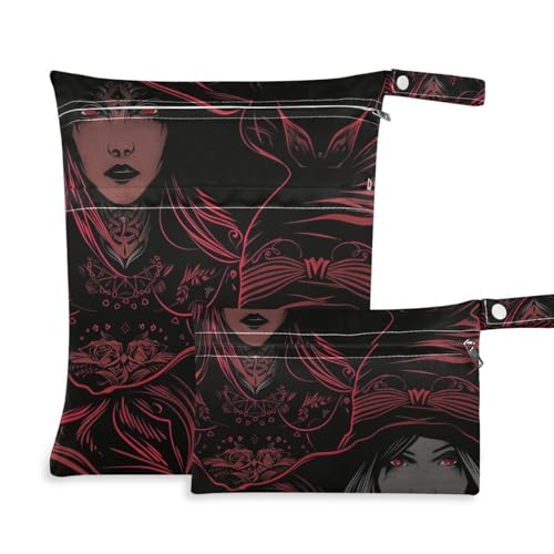 EtherSpher Sorceress wasserdichte Badeanzug-Taschen, 2 Stück, Wickeltasche, wesentliche Gegenstände mit Griffen für Pool, Baden EtherSpher Sorceress wasserdichte Badeanzug-Taschen, 2 Stück, Wickeltasche, wesentliche Gegenstände mit Griffen für Pool, Baden von EtherSpher