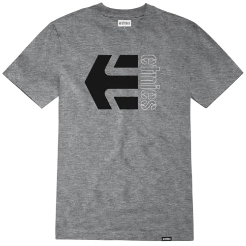 Etnies Corp Combo T-Shirt, Grau/Schwarz/Weiß, Grau/Schwarz/Weiß, XL von Etnies