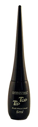 Eulenspiegel 671115 - Profi-Aqua Liquid Tip Top Schwarz, Pinselflasche, 5 ml, Halloween, Karneval, Mottoparty von Eulenspiegel