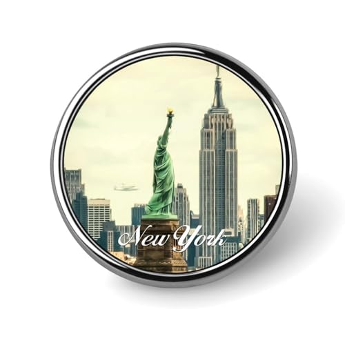 Evans1nism Emaille-Anstecknadeln, Motiv: New York City, Stolz, Hut, Patriotischer Staat, einzigartige Nations-Hauptstadt, Pins für Taschen, Jacken, Hüte, Rucksäcke, Hochzeitsfeiern, Set of 3 von Evans1nism