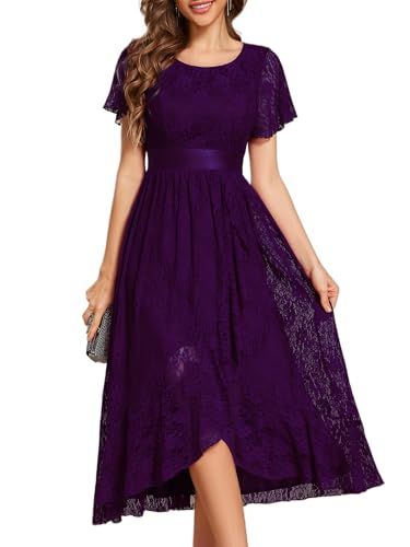 Ever-Pretty Abendkleider Damen Lang Rundhalsausschnitt Brautjungfernkleid Midi Ballkleider Chiffon V-Ausschnitt Cocktailkleid Kurze Ärmel Dunkelviolett 38 Ever-Pretty Abendkleider Damen Lang Rundhalsausschnitt Brautjungfernkleid Midi Ballkleider Chiffon V-Ausschnitt Cocktailkleid Kurze Ärmel Dunkelviolett 38 von Ever-Pretty