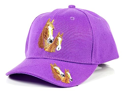 Evil Wear Kinder Cap Schirm Mütze Mädchen Pferde Logo hell lila Flieder von Evil Wear