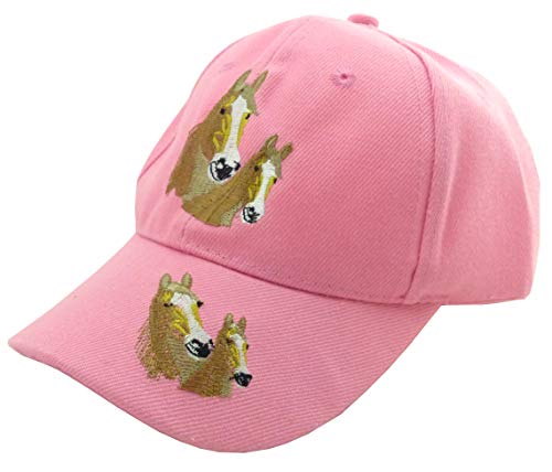 Evil Wear Kinder Schirm Mütze Pferde Motiv Cap Retro rosa von Evil Wear