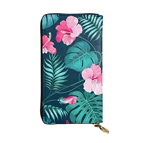 Evius Palm Tree Wallet Herren Geldbörsen Personalisierte Geldbörse für Männer Leder Billfold Herren Geldbörsen mit Münzfach Reißverschluss Geldtasche für Männer Ideal zum Tragen für Business und von Evius