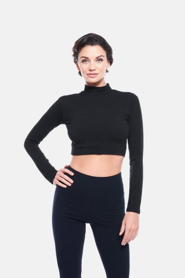 Evoni Crop-Top Damen Thermo Langarmshirt von Evoni