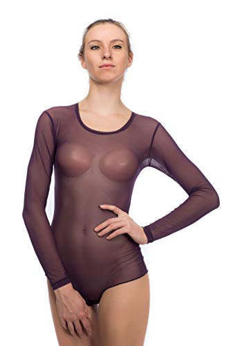 Evoni Damen Body Stringbody transparent lila XL von Evoni