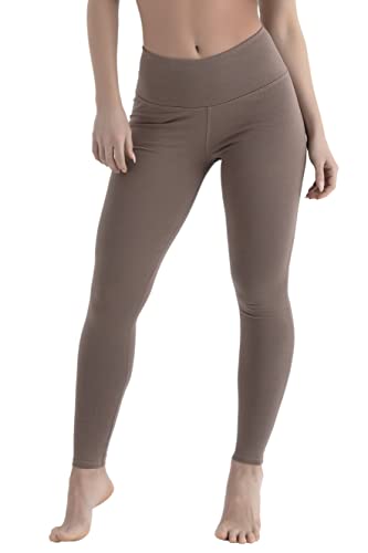 Evoni Damen High Waist Leggings M Braun von Evoni